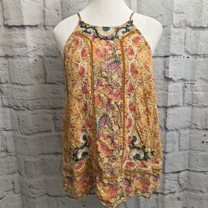 Anthropologie Akemi + Kin Melina Embroidered Halter Top Size 12